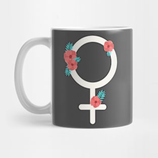 International Women's Day.Female sign. Mug